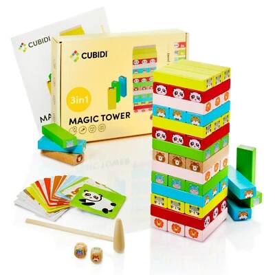 Wackelturm Jenga Magic Tower Stapelturm aus Holz - Bild 1 von 4