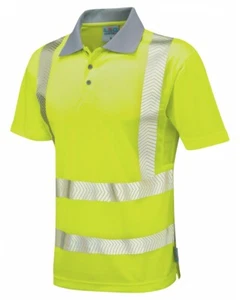 Leo WOOLACOMBE Reciclado Sostenible Alta Visibilidad Polo Amarillo - Imagen 1 de 1