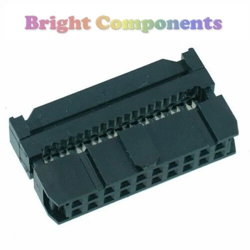 5 Pack - 20 Way IDC Ribbon Cable Connector Socket Plug - 2.54mm - UK Seller - Image 1 of 1
