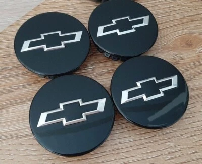 4pc Wheel Cap Black with black bowtie, 59mm for 2012-2015 Chevrolet Cruze - Image 1 of 2