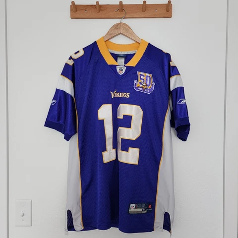 Reebok NFL 50th Anniv. Minnesota Vikings Harvin Jersey Stitched Size 50 Large Cover