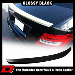 08-13 Fits Mercedes Benz W204 C 4D Sedan DP Type Trunk Spoiler Painted Black - Bild 1 von 5