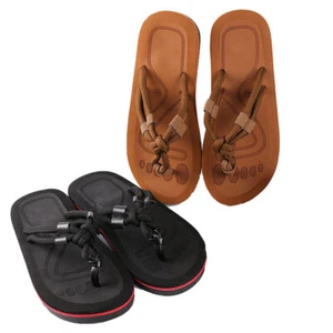 Herren Gepolsterte Geknotete Riemen Riemen Flip Flops Freizeit Sandalen Anti-Rutsch Hausschuhe - Bild 1 von 24