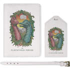 'Flirting Dinosaur Couple' Passport Cover & Luggage Tag Travel Set (PA00022473)