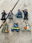 Lot of 6 Vintage Cast Lead Barclay Manoil Holiday Toy Figures  1940s
