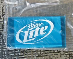 New MILLER LITE Beer LUGGAGE Bag TAG Travel vacation suitcase t shirt racing - Picture 1 of 9