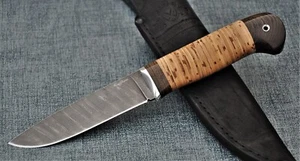 Damast Damaszener Stahl Outdoor Messer Nazarov Knives  Handarbeit HRC62 Ясень - Bild 1 von 12