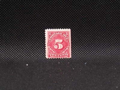 US Postage Due Stamp 1917 SC# J64a 5c rose red ' Numeral ' Very Lightly Hinged. - Image 1 of 2
