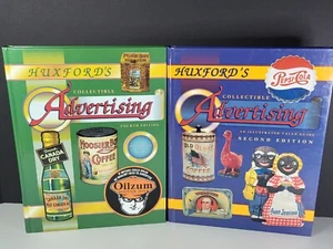Huxford's Collectible Advertising Collector Books Hardcovers x2 Price Guide - Imagen 1 de 5