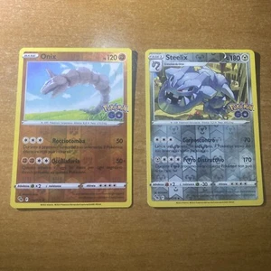set onix steelix 036/044/078 Rara Holo Reverse in Italiano POKEMON GO - Picture 1 of 1