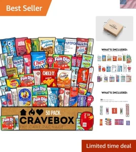 50 Count Assorted Snack Basket - Ideal Valentine's Gift for Men, Women & Kids - Picture 1 of 10