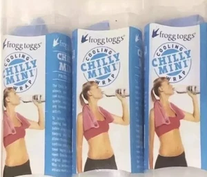 Cooling Towel Neck Wrap Chilly Mini Frogg Toggs (3-Pack) 3"x29" Blue - Picture 1 of 1