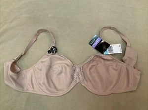 Bali Bra 40C Beige Underwire Satin Tracings Minimizer Nwt - Picture 1 of 4