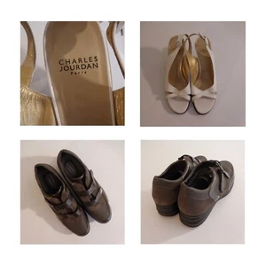 2 Pares Zapatos Mujer T39 Charles Jourdan Paris STONEFLY Cuero Vintage N3957 - Imagen 1 de 12