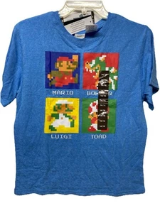 NES Youth Soft Short Sleeve Graphic Retro Tee Mario Luigi XL NWT - Picture 1 of 5