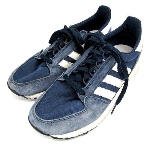 Adidas Sneakers Uomo 8.0US Navy Scamosciato Maglia 3 Strisce Usate