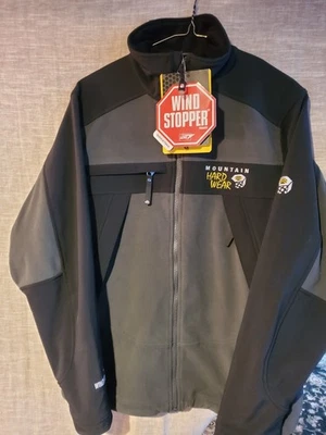 Chaqueta polar Mountain Hardwear Gore Windstopper Tech, pequeña para hombre, negra/gris Foto 1 de 4