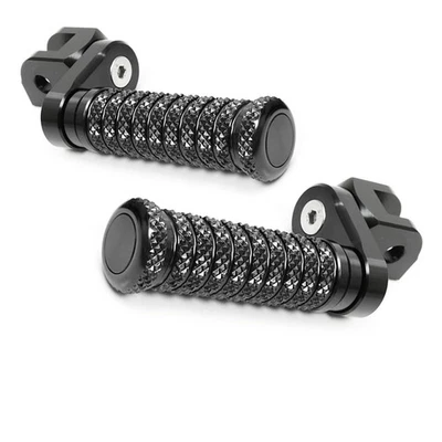 Black M-GRIP 25mm Adjustable Front Foot Pegs For Yamaha Vmax 1700 09-17 16 15 14 — 第 1/4 张图片