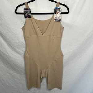 NWT Maidenform Sleek Smoothers Shapewear Singlet XL Nude Firm Control $65 One PC - Picture 1 of 12