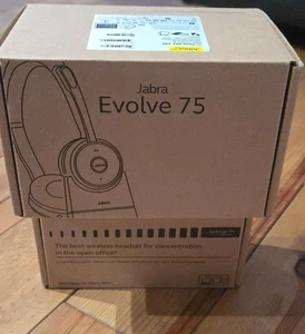 Jabra Evolve 75 Wireless Headset With Charging Dock - Picture 1 of 3