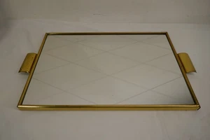 Tablett Spiegel Raute Mid Century 50er 60er Vintage Spiegeltablett 34,5 x 19,5 - Bild 1 von 7