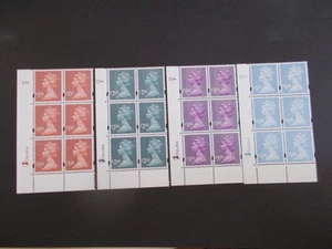 GB De La Rue High Values Set of 4 in Cylinder Blocks of 6 Cyl 1 dot PD1 U/M - Picture 1 of 1