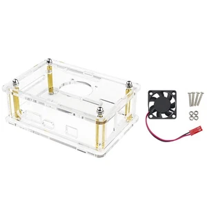 DIY Acrylic Protective Case Shell With Heat Cooling Fan for Orange pi 4 LTS a - Photo 1/11