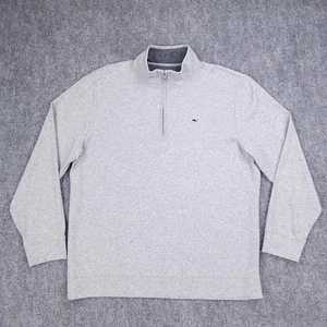 Vineyard Vines Sweater Mens XL Gray Performance Quarter 1/4 Zip Pullover Whale - Picture 1 of 10