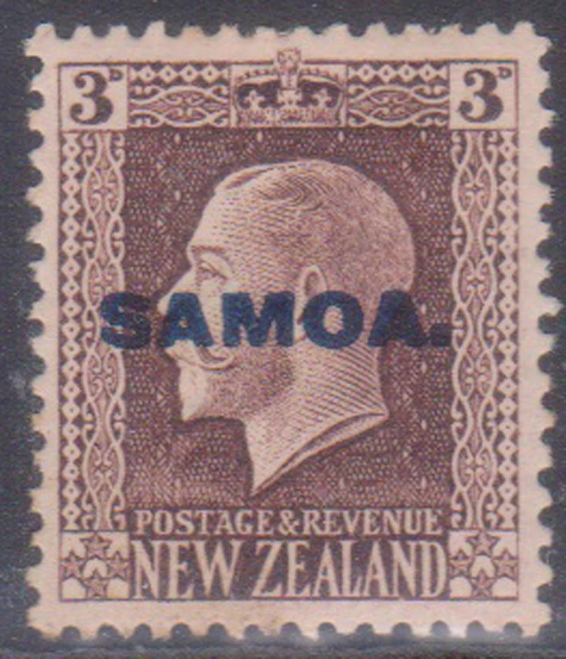 (K40-13) 1916 Samoa 3d marrom KGV O/P selo Samoa MH (M)  - Imagem 1 de 1