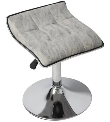 Grey Swivel Bar Stools, Adjustable Height Barstools， Leather Counter Stools - Image 1 of 4