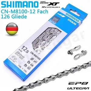 Shimano Deore XT 12 Fach Kette CN-M8100 126 Glieder XC MTB E-Bike Fahrradketten - Bild 1 von 9