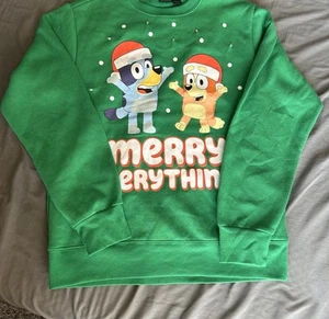 Maglione Pullover Bluey Uomo Piccolo Illumina Buon Tutto - Foto 1 di 7