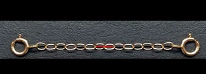 Anillo de doble resorte con cable de 14 K 2 mm oro rosa oro rosa 5 mm extensor de cadena o seguridad - Imagen 1 de 4