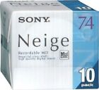 Sony Neige Series Minidisk 74 Min 10 Pack Grabable Md 10Mdw74ned Nuevo
