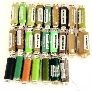 Lot of 25 Mettler Metrosene Thread Polyspun 100 Meter New & Used Assorted Spools - Picture 1 of 4