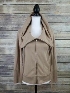 Michael Stars Linen Beige Zip Cape Collar Jacket Women's Size 0 Small S - Picture 1 of 8