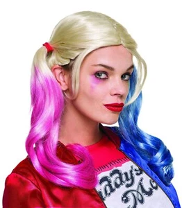 Rubie's - Harley Quinn Suicide Squad Wig - Adult Costume Accessory - Pig Tails - Picture 1 of 1