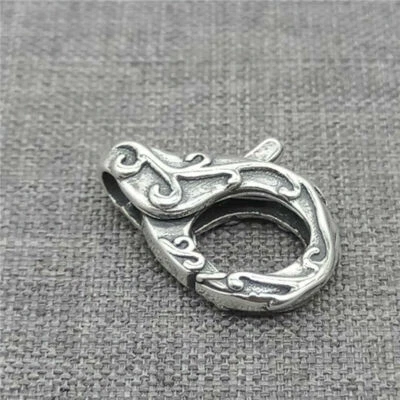 Sterling Silver Lobster Claw Trigger Clasp Spiral Floral for Bracelet Necklace - image 1 of 4