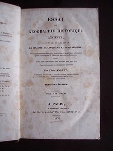 Essai de géographie historique ancienne, à l'usage des classes de 6e, de 5e et d - Imagen 1 de 2