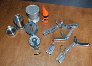 SURVIVAL TOOLS (7) SWISS TECH Multi-Tool Telescoping Cups Compass LOT - Picture 1 of 14