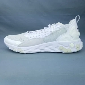 Nike React Sertu Men's Lifestyle Shoes White Suede Woven AT5301 100 (No Box Top) - Picture 1 of 9