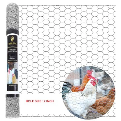 Galvanized Poultry Net - Fencing Chicken Wire 2" Hole - Many Sizes Poultry Mesh - Image 1 of 4