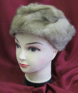 1950s VINTAGE LADIES MINK FUR HAT PETERS HARBURG - Picture 1 of 6