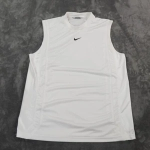 Vintage Nike Basketball Jersey Mens Large White Center Small Swoosh Hiphop Y2K - Picture 1 of 7