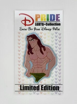 Disney Tarzán Buff Torso Músculo Lomo Tela Junio Orgullo Gay Interés Fantasía Pin Foto 1 de 4