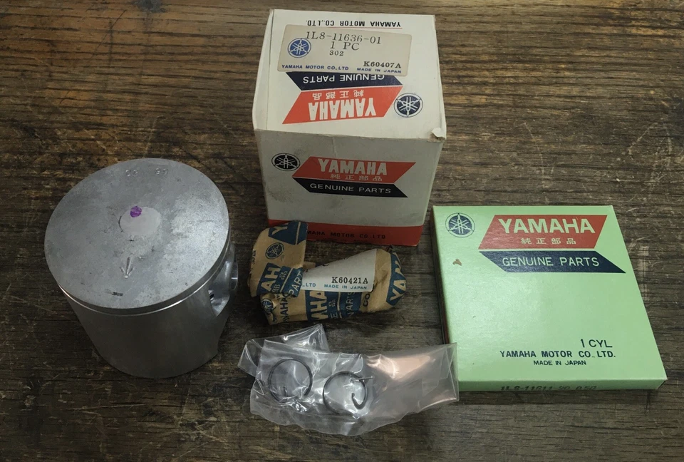 1976 Yamaha YZ175C поршневой комплект +.50 мм 2-й негабаритный AHRMA - Изображение 1 из 1