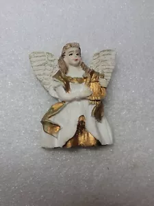 Ángel con imán de arpa bata para el cabello tonificado resina cobre alas - Imagen 1 de 7