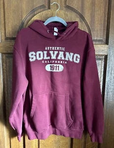 Solvang Califonia Unisex Hooded Sweatshirt Burgundy Size Medium - Picture 1 of 8