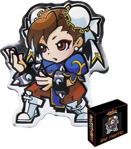 Fiji 1 dollar 2021 Street Fighter CHUN-LI Mini shaped Chibi coin 1 oz silver - Foto 1 di 5
