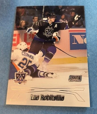 1999-00 STADIUM CLUB CHROME REFRACTOR # 20 LUC ROBITAILLE LA Kings NHL - Image 1 of 2